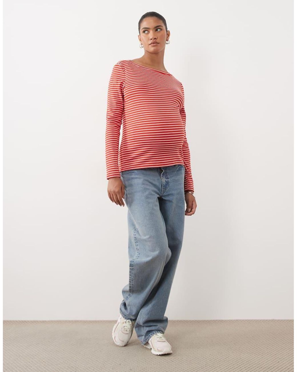 Mama.licious Red Mamalicious Maternity Long Sleeve T-shirt