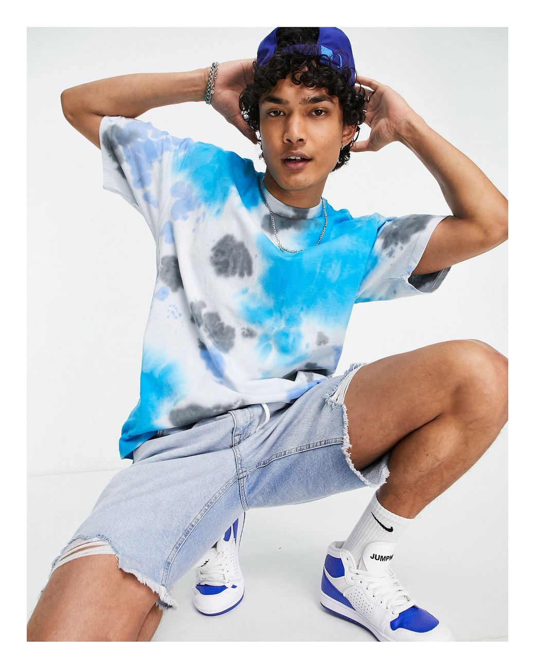 Nike Premium Essentials Oversized Heavyweight Tie-dye T-shirt in Blue for  Men | Lyst