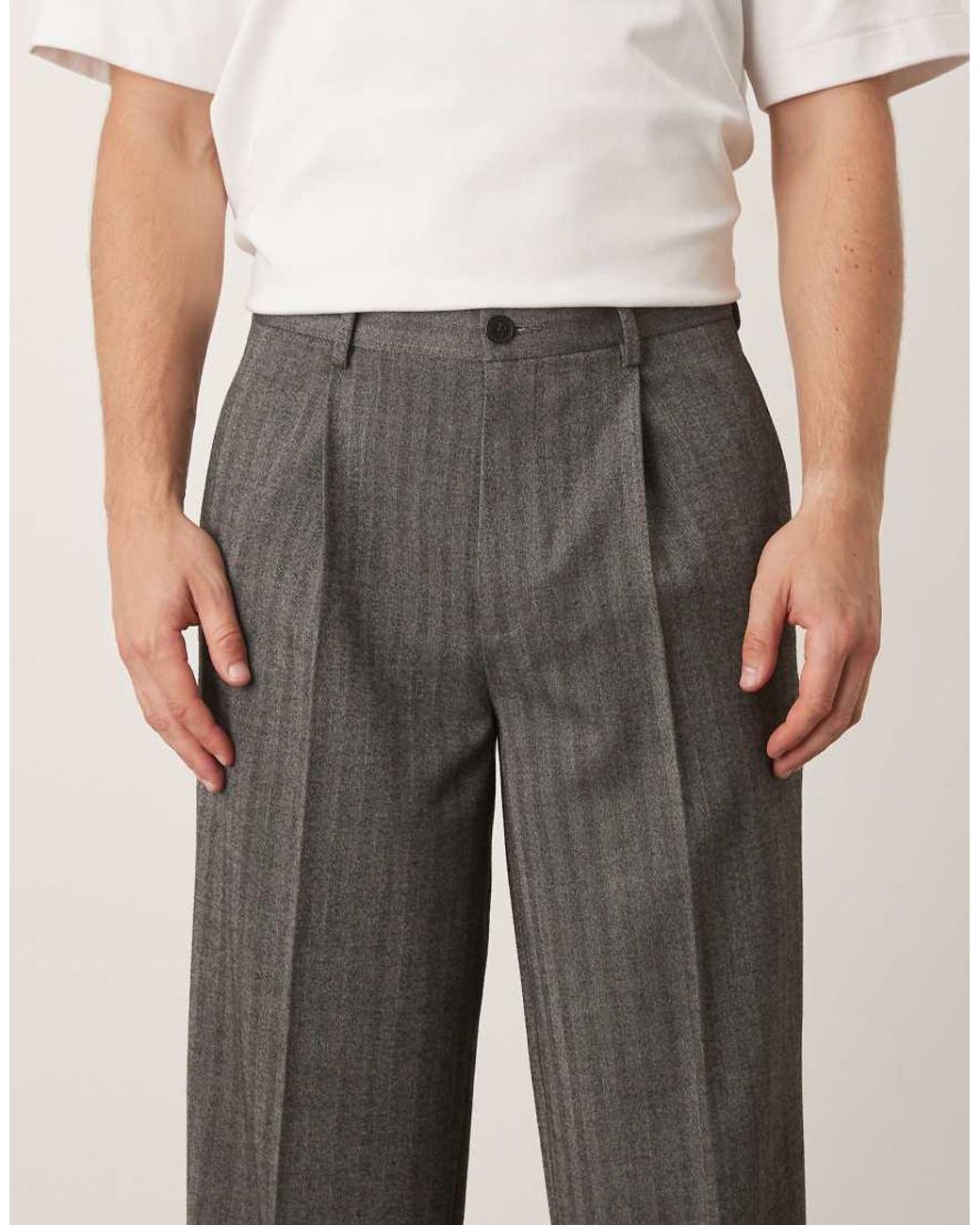 ASOS Green Smart Oversized Tapered Trousers for men