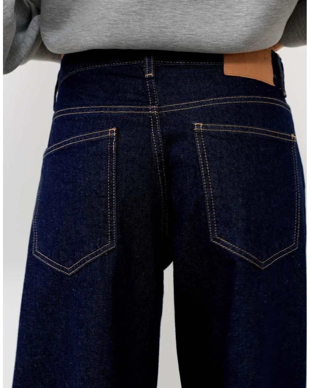 Pull&Bear Blue Low-rise Barrel Jeans