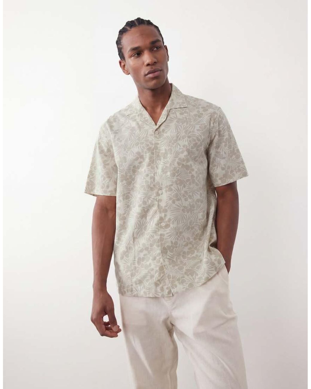 Only & Sons Natural Short Sleeve Shirt for men