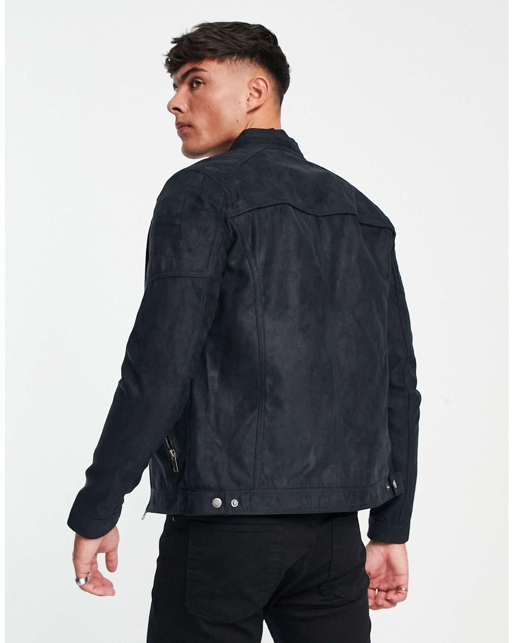 Jack & Jones Blue Essentials Biker Jacket for men