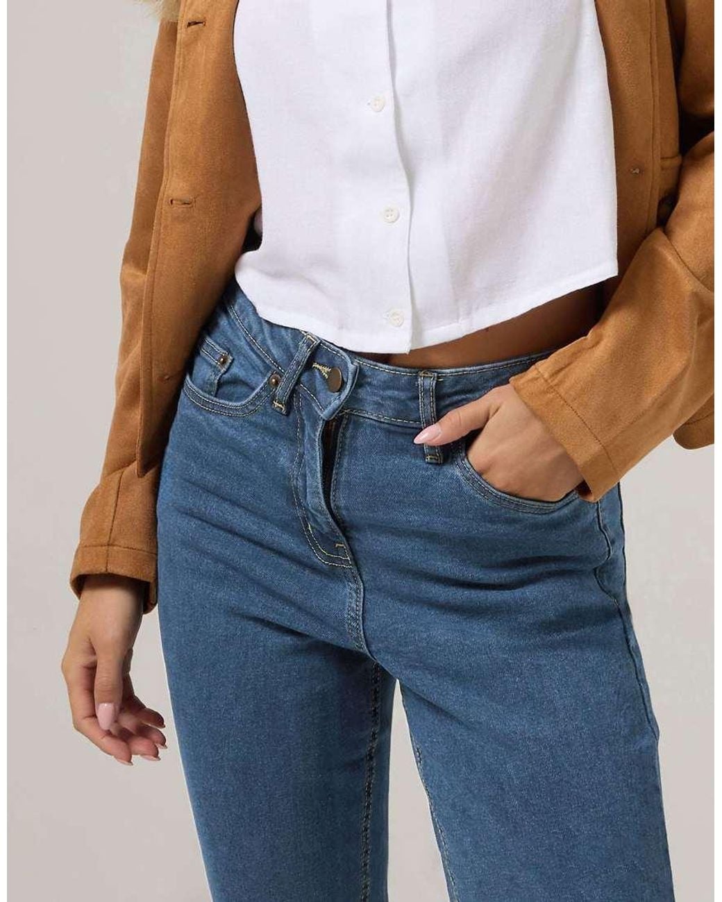 PixieGirl Blue Petite Mom Jeans