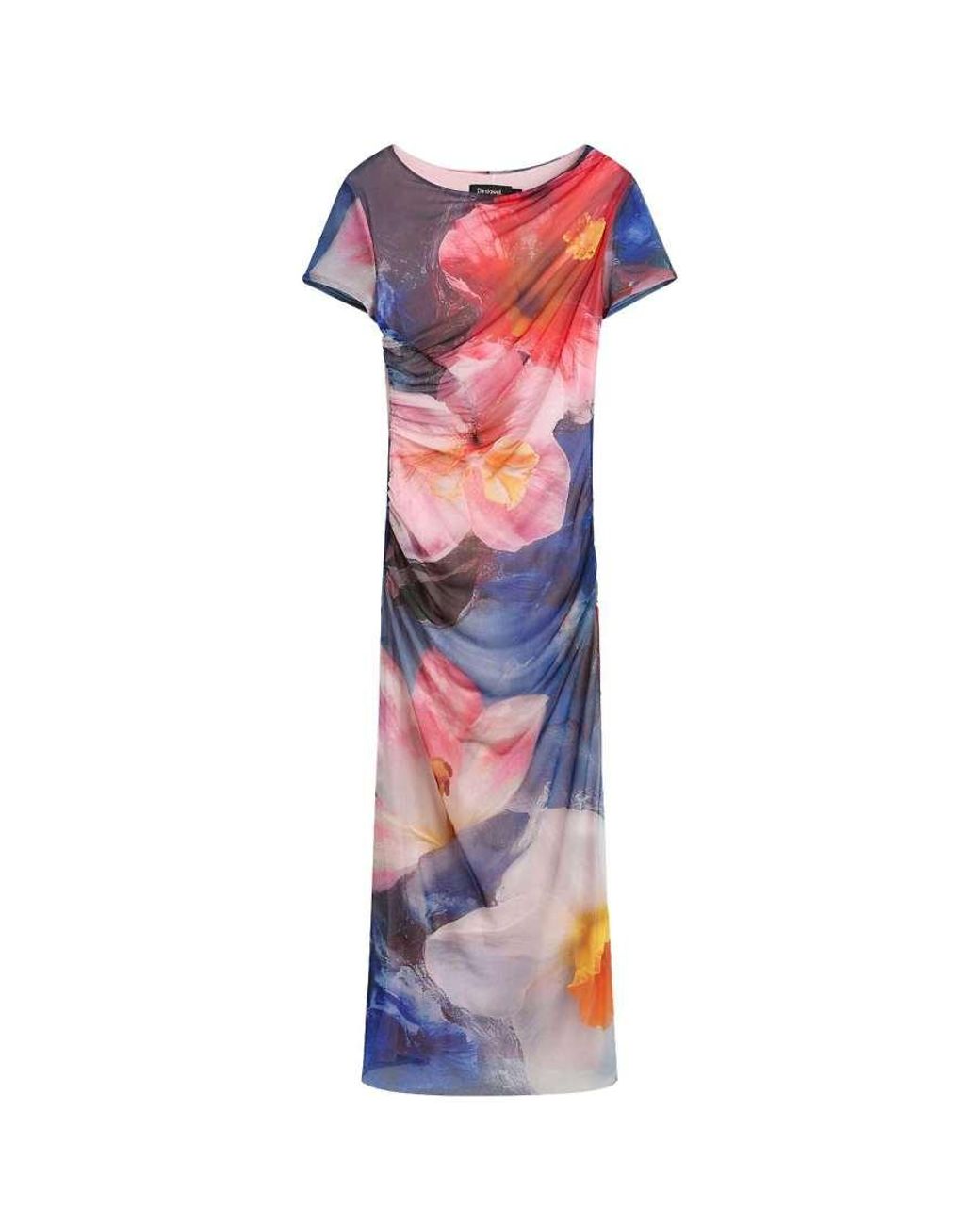 Desigual White Sleeveless Printed Dress