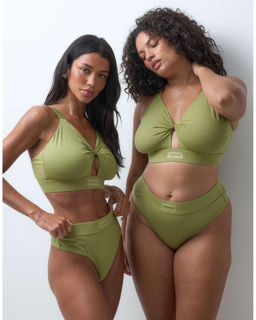 RIEN STUDIO Green High Waisted Thong