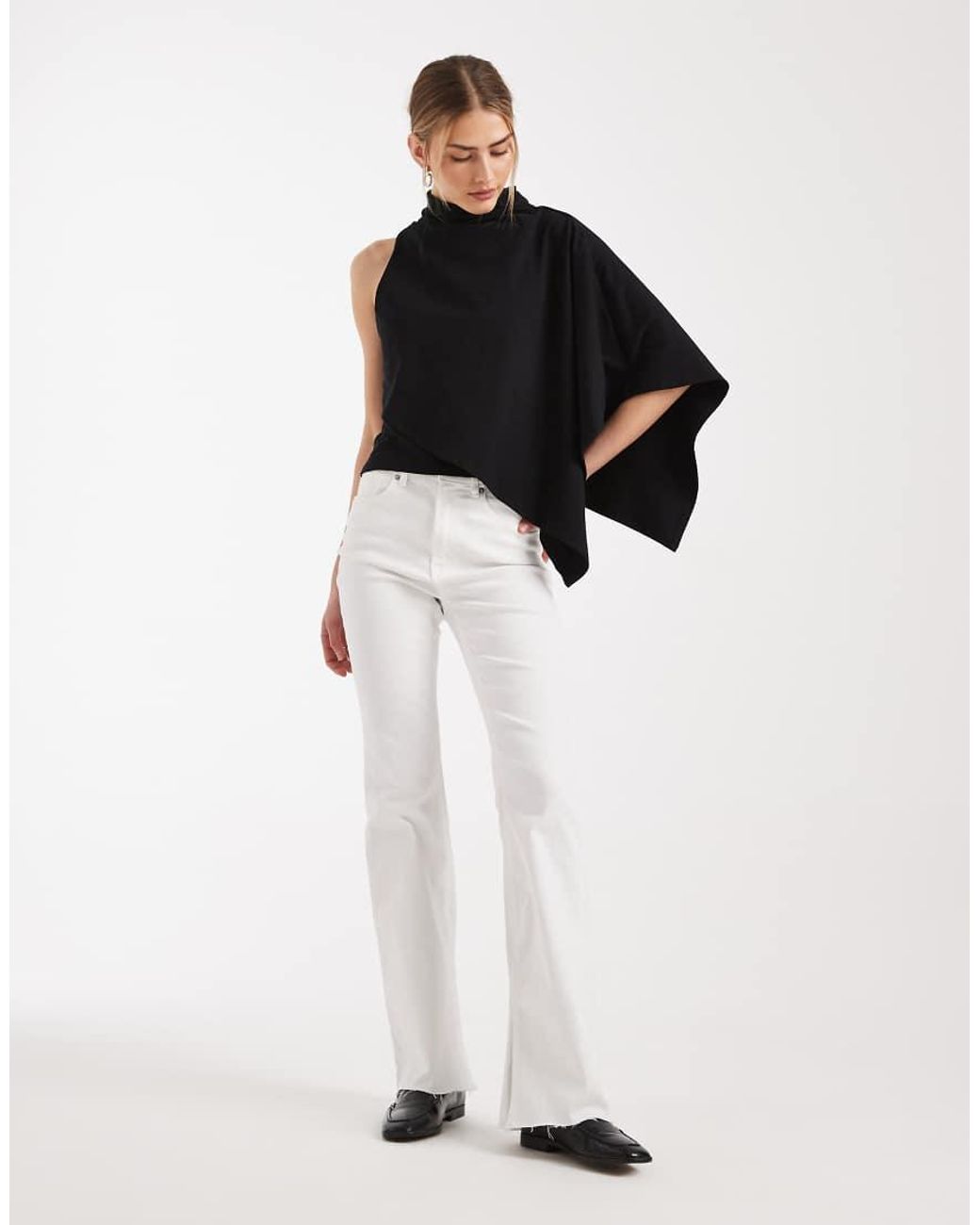 ASOS Black One Sleeve Cape Top