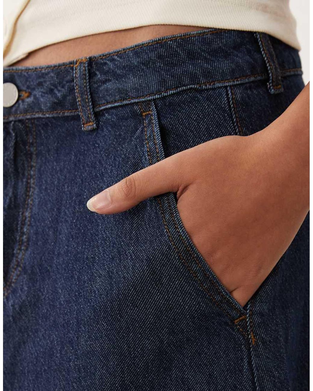 Vila Blue A Line Denim Maxi Skirt