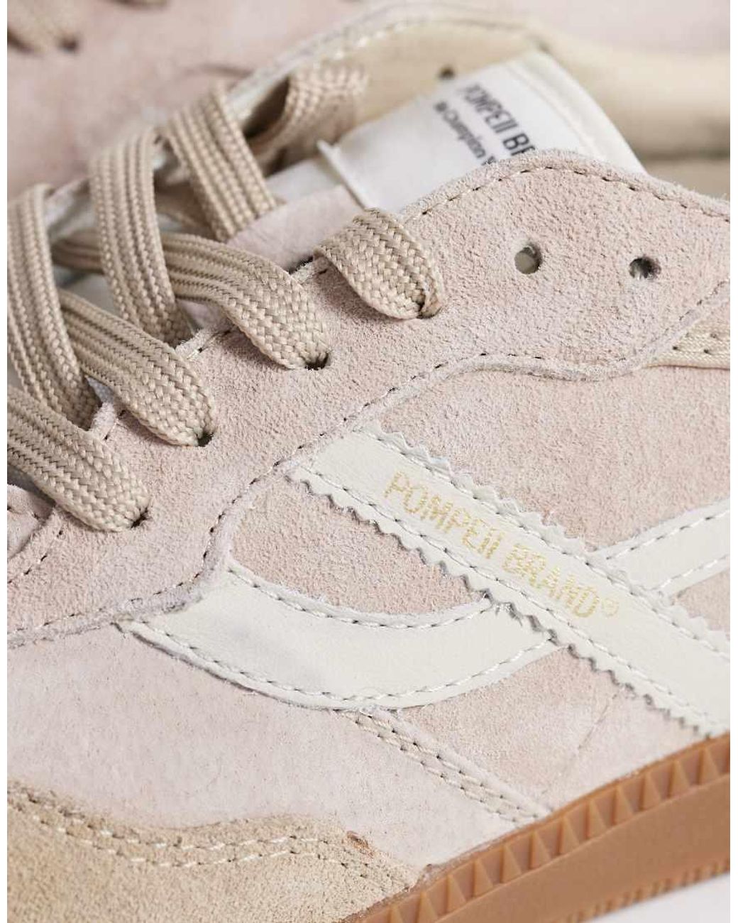 Pompeii UK White Pompeii Gum Sole Trainers for men