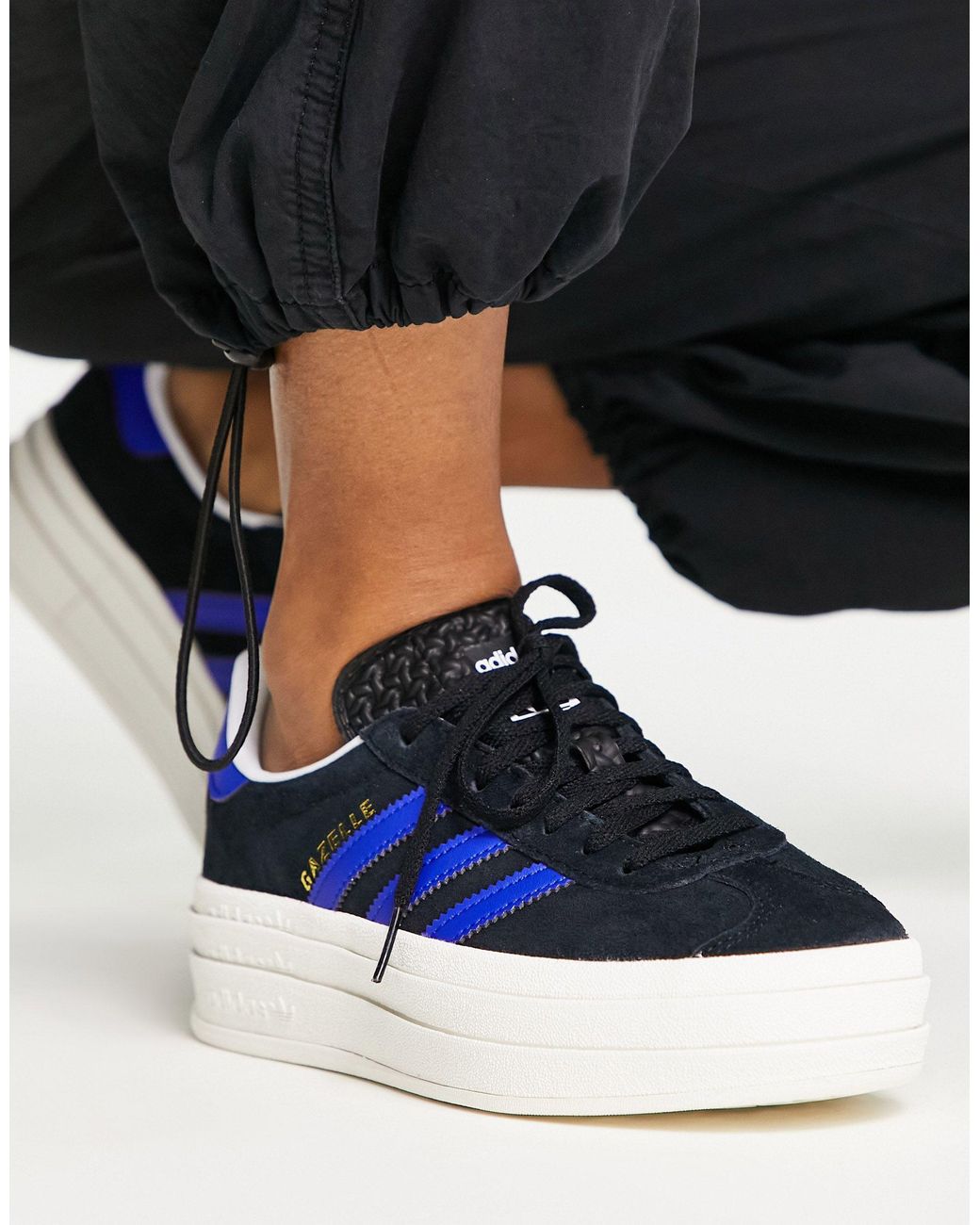 Gazelle bold - sneakers nere e blu con suola platform di adidas Originals  in Nero | Lyst