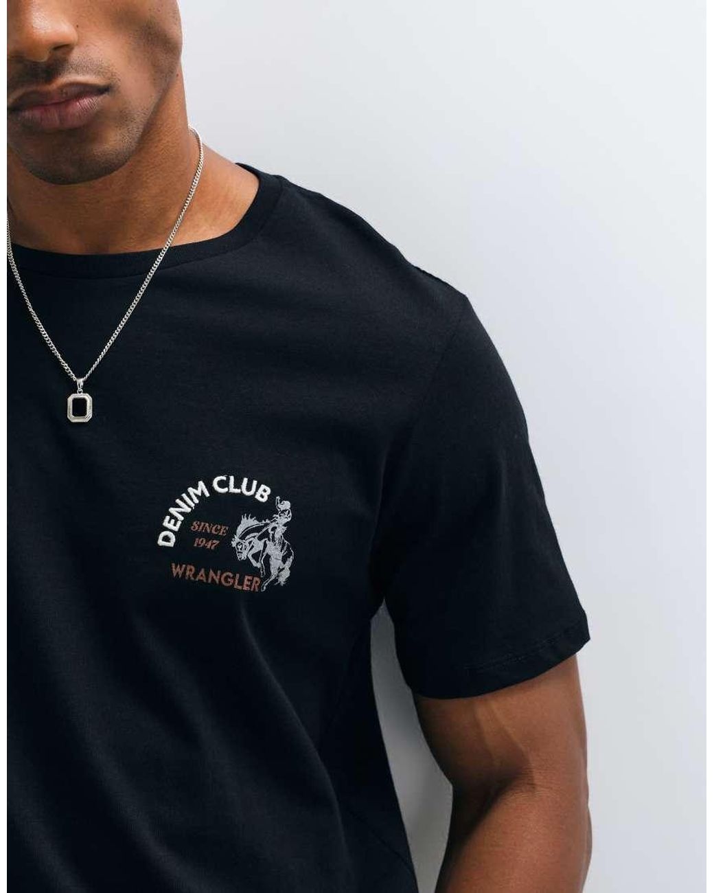 Wrangler Blue Small Graphic Tee for men