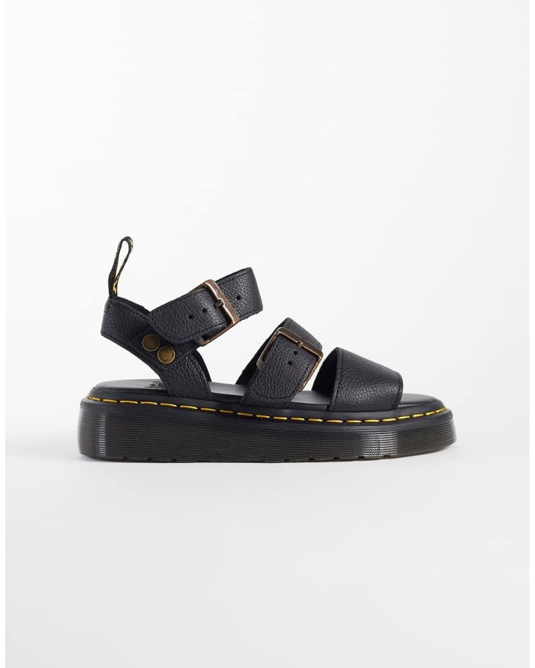 Dr. Martens Black Gryphon Quad Sandals