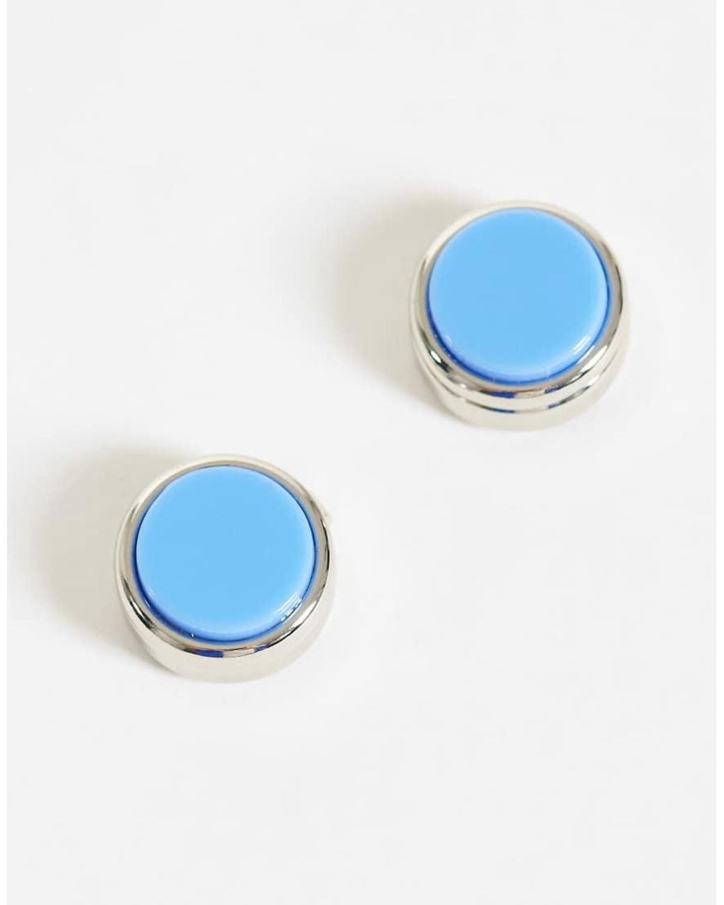 ASOS Cufflinks With Blue Enamel