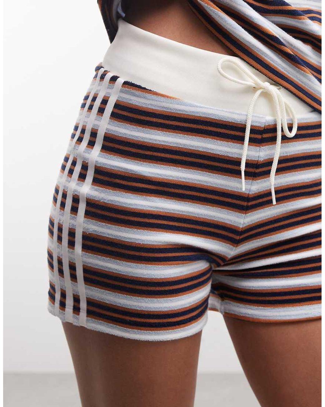 Adidas Originals White Terry Towelling Shorts
