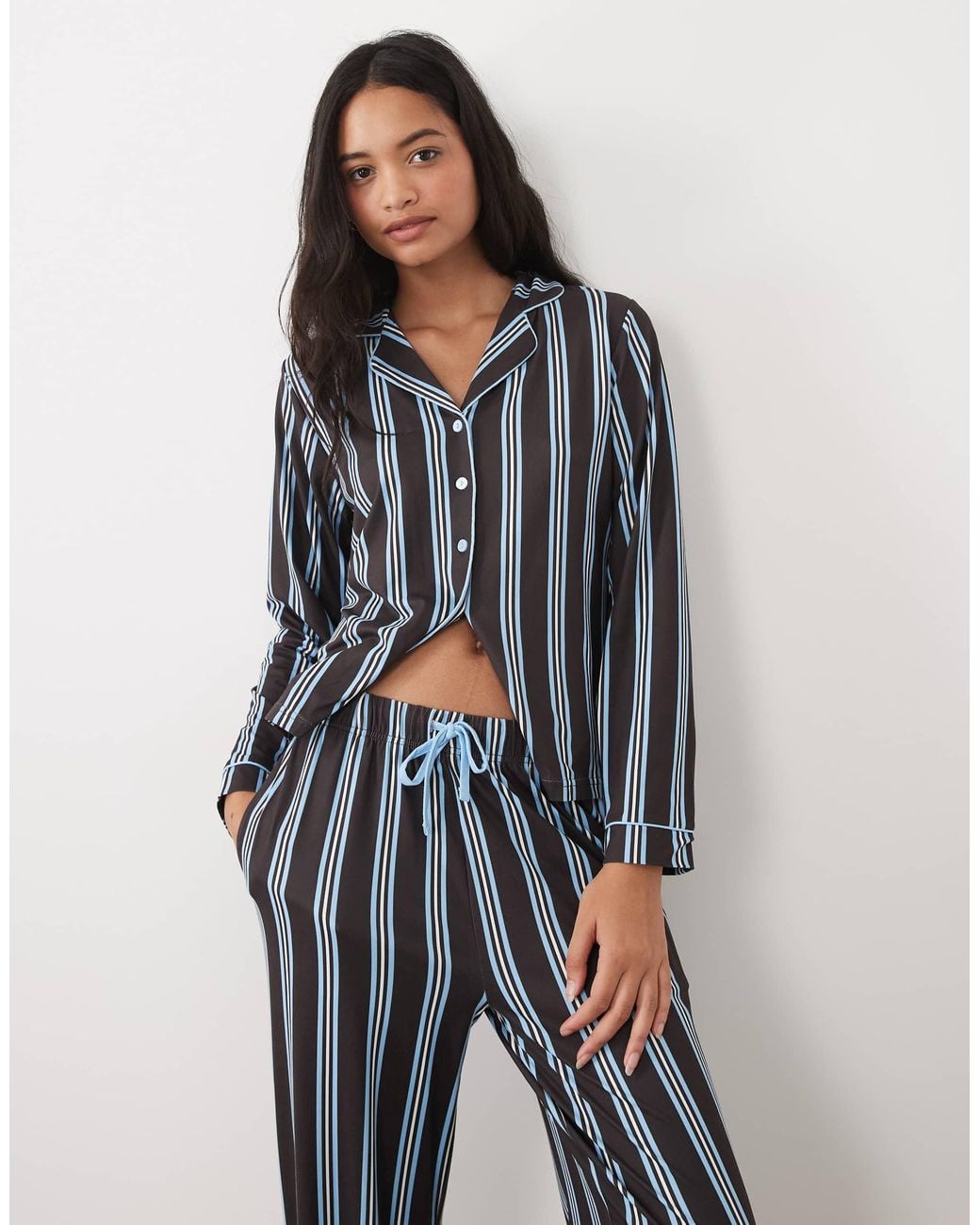 Threadbare Multicolor Button Down Super Soft Pyjama Set