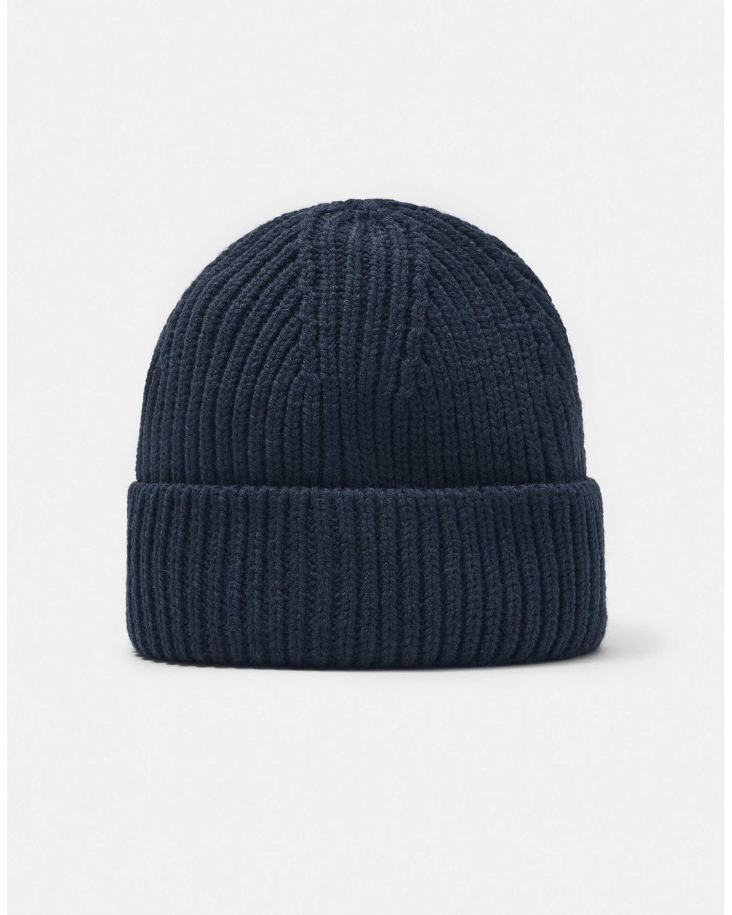 Pull&Bear Grob gestrickte beanie in Blue für Herren