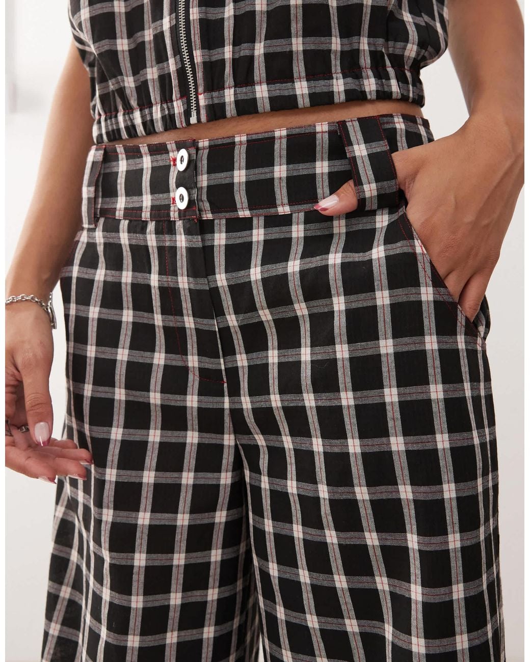 Collusion Multicolor Pants With Buckle Hardware