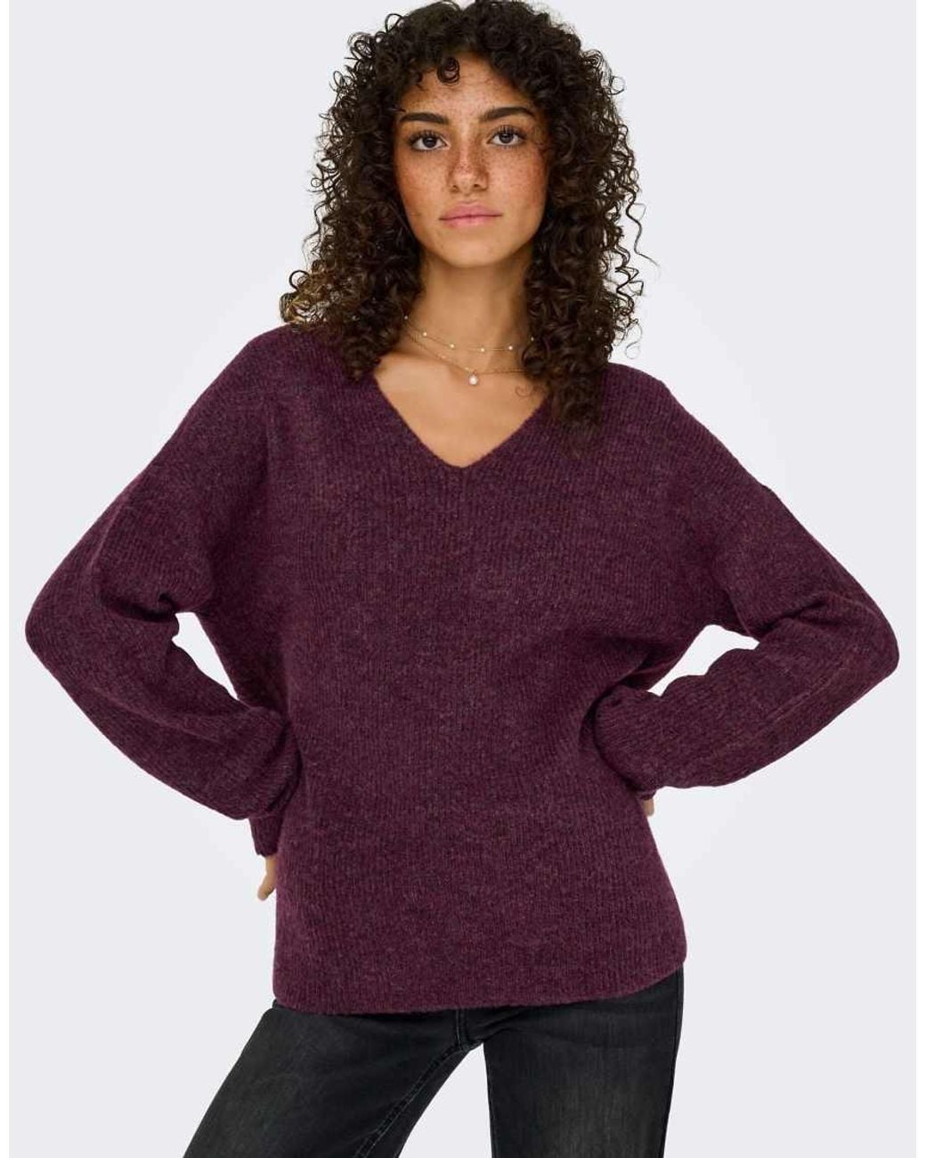 ONLY Purple Knitted Pullover