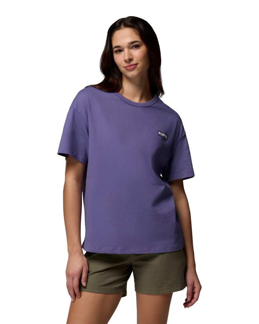 Columbia Purple Csc Heavyweight Graphic Tee