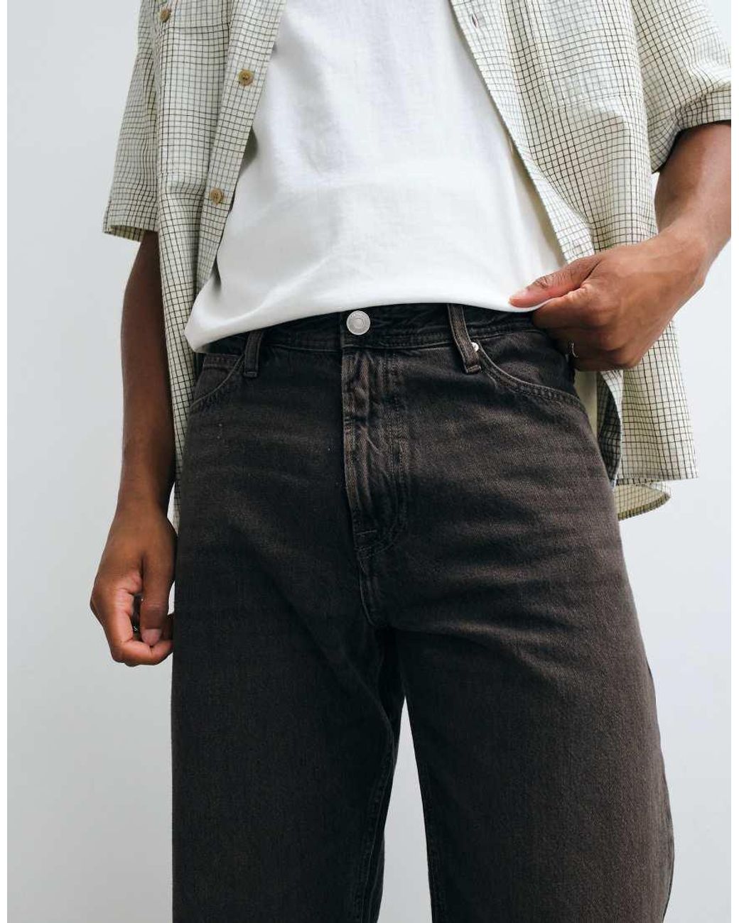 Jack & Jones White Eddie Loose Jeans for men