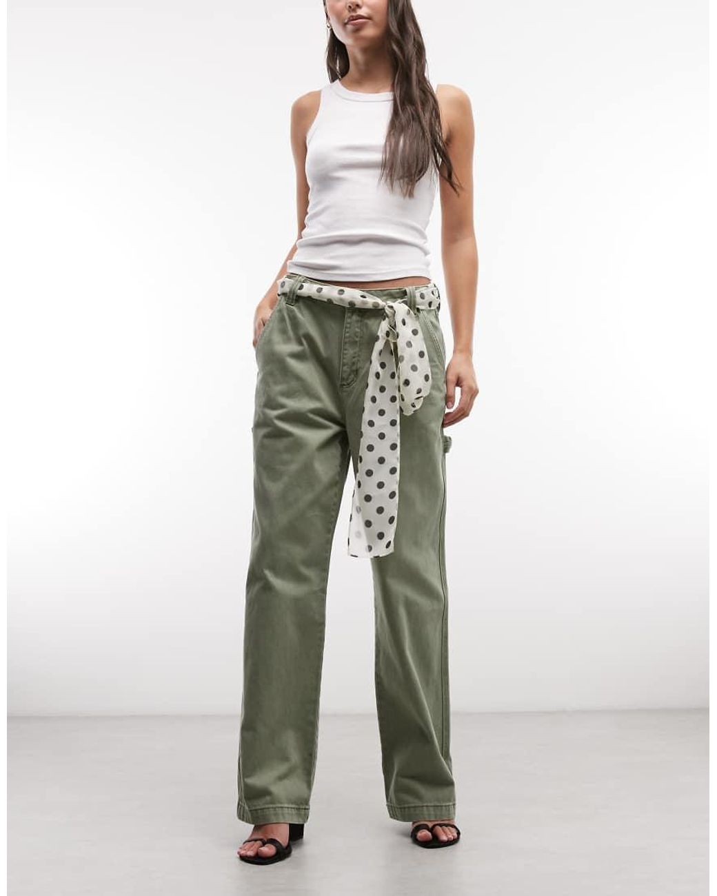 Abrand Jeans Green Slouchy Carpenter Jeans