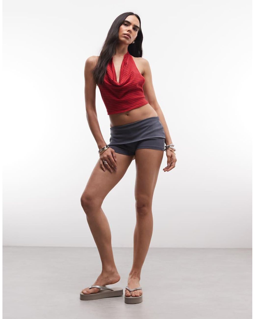 Frankie's Bikinis Red X Jennie Kim Halterneck Top