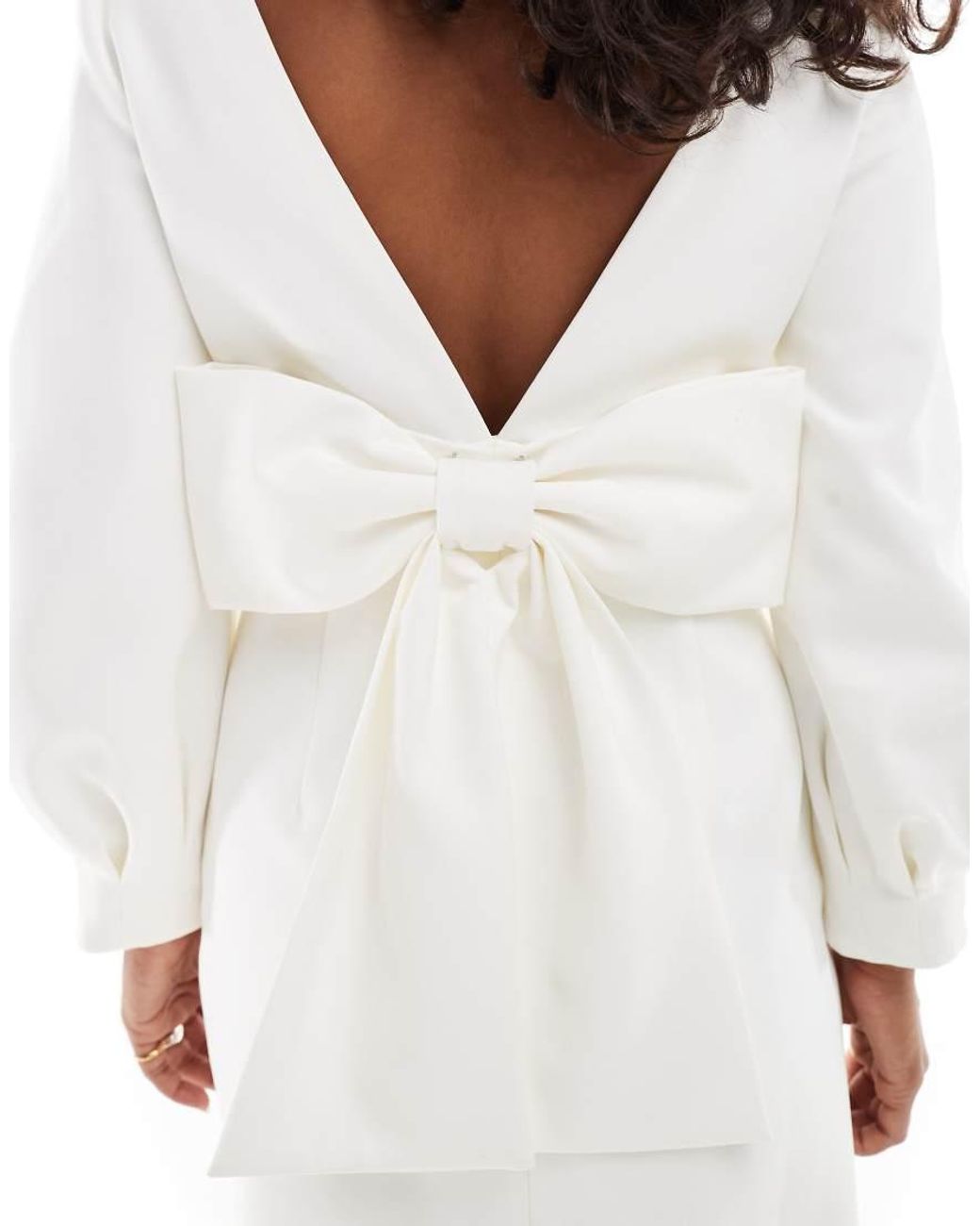 Forever New Long Sleeve Bow Back Mini Dress in White | Lyst UK Forever New Long Sleeve Bow Back Mini Dress in White | Lyst UK