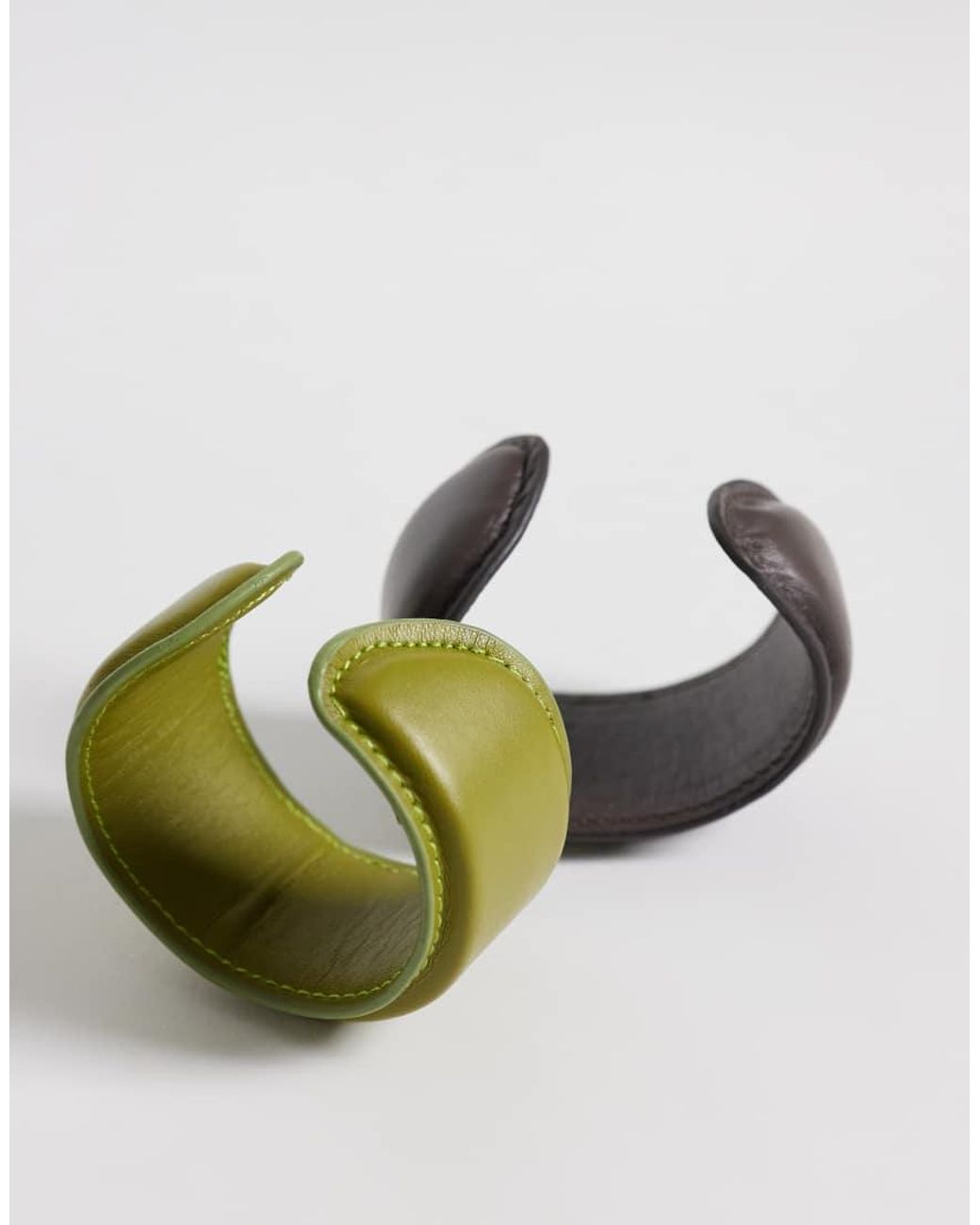 ASOS Green Pack Of 2 Bangles With Faux-leather
