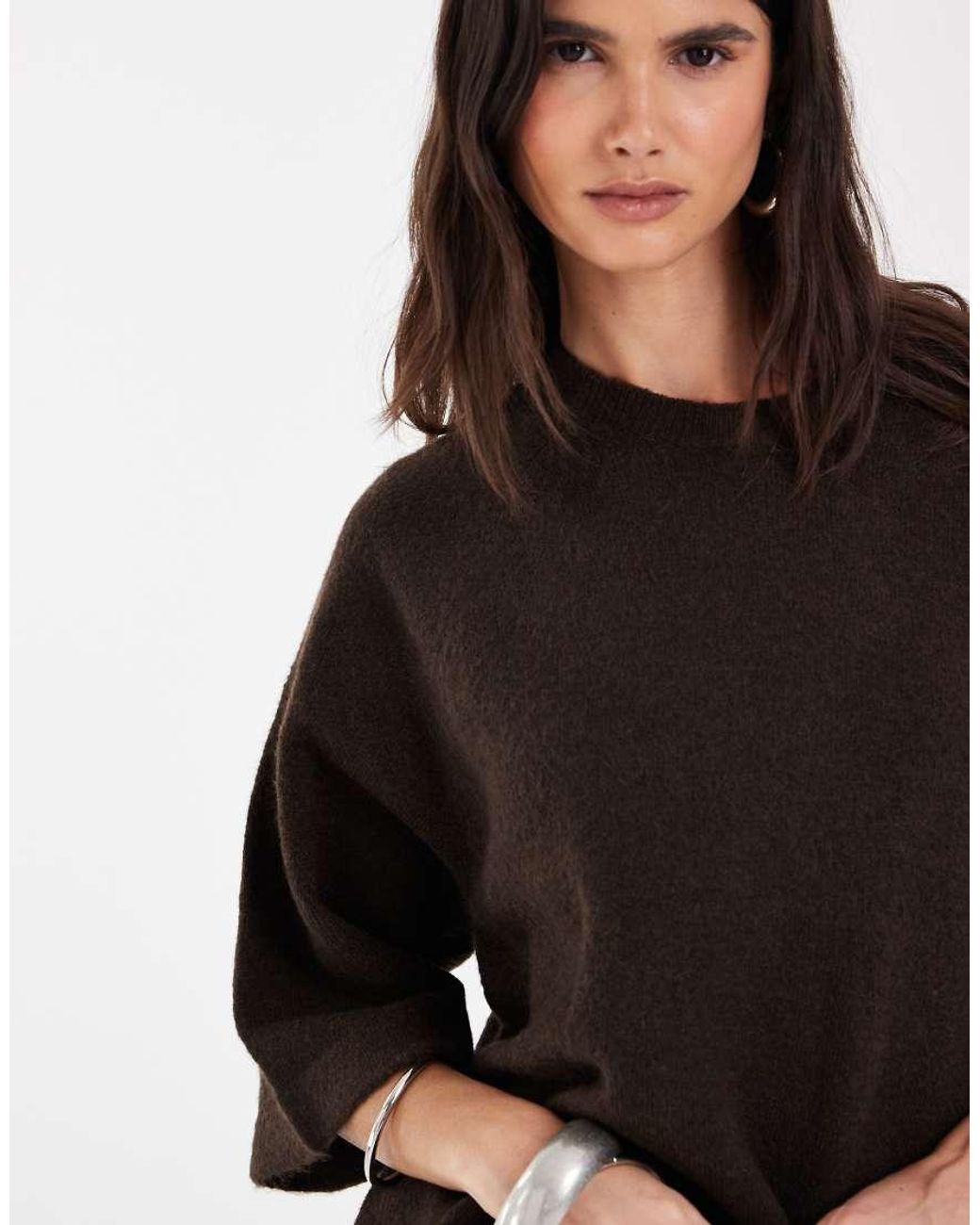 ONLY Black Boxy Knit T-shirt
