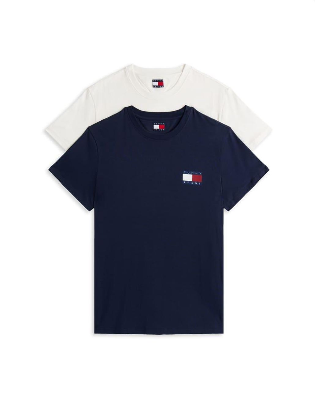 Tommy Hilfiger Blue 2-pack Slim Fit Flag Logo T-shirts for men