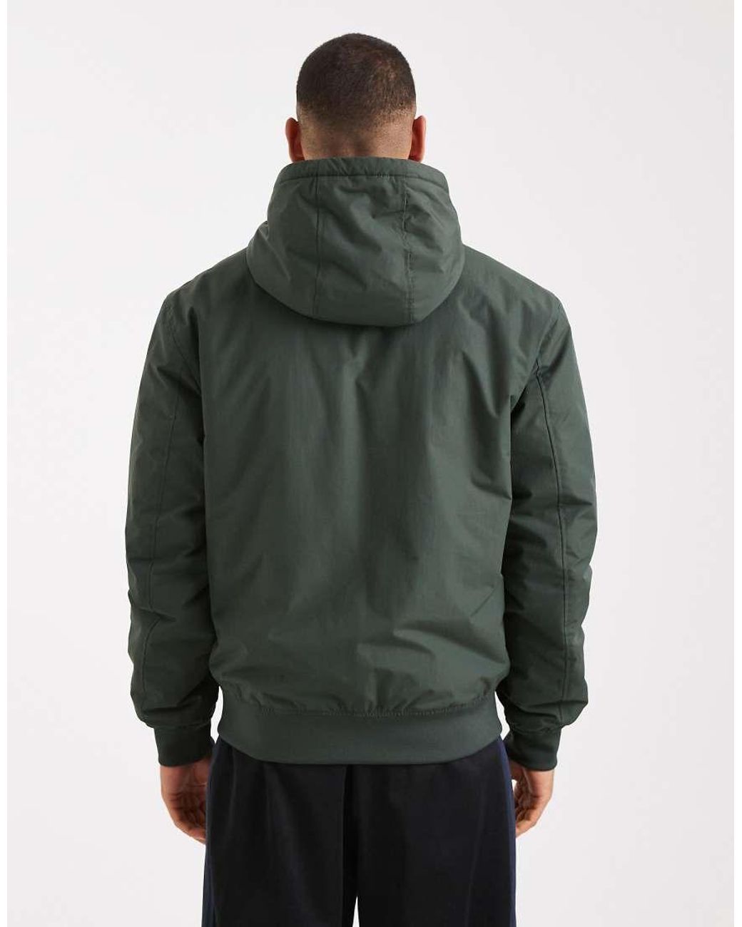 Fred Perry Green Hooded Brentham Jacket for men