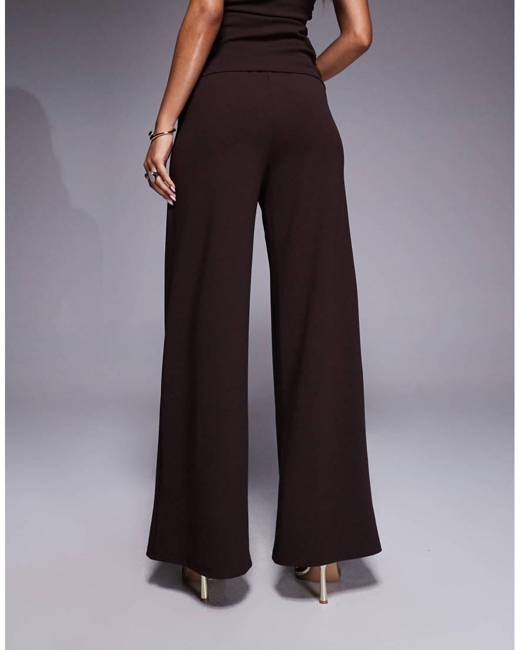 River Island Blue Tie Waist Tailored Pants