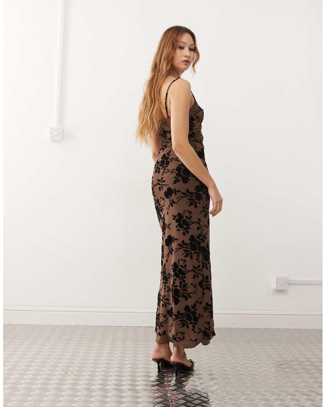 chinese dress ladies Tie Dye Off Shoulder Maxi Dress. Blue Drop Waist Dress by Nuichan main image 0