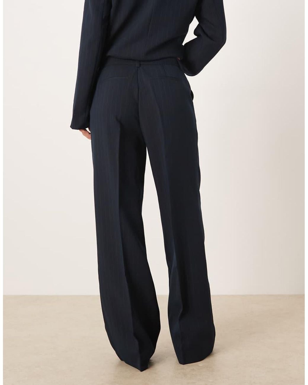 Gina Tricot Blue Co-ord Mid Waist Straight Trousers