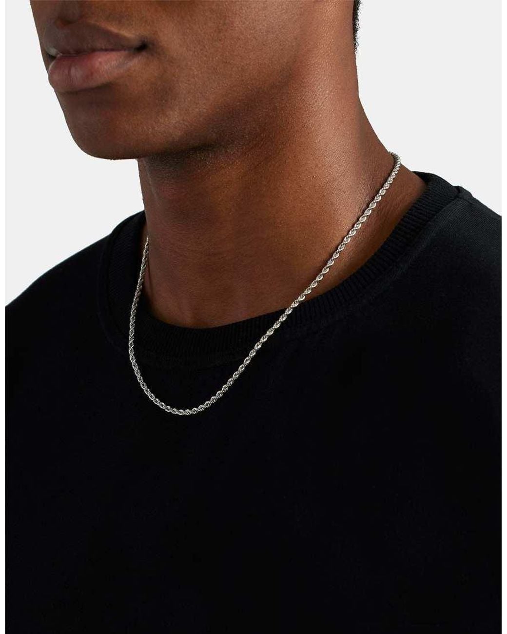 CERNUCCI White 3Mm Rope Chain for men