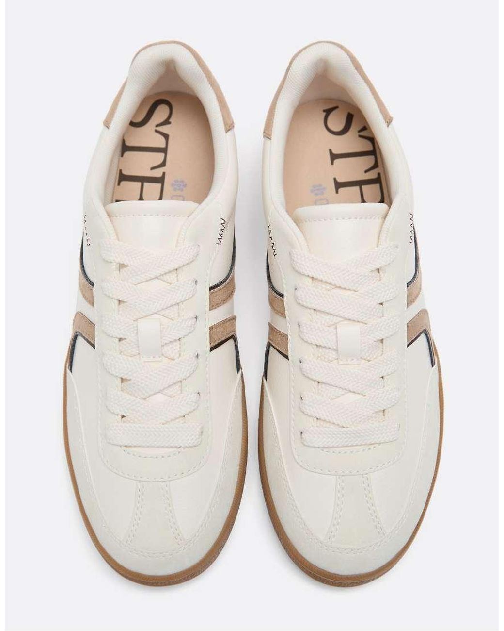 Stradivarius White S011 Basic Retro Trainers
