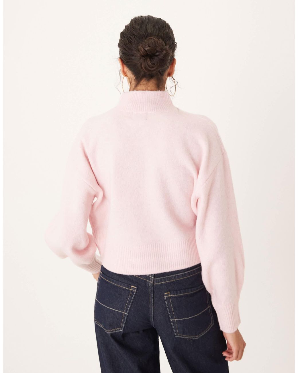 Pull à col montant - clair ASOS en coloris Pink