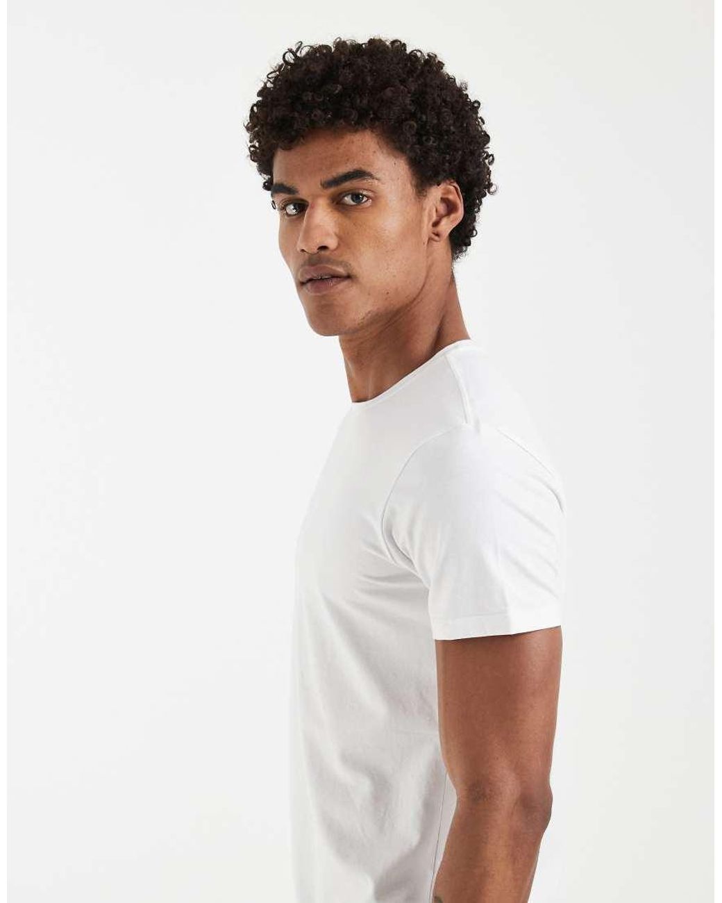 Blend White 2 Pack Cotton-rich Slim Fit Crew Neck T-shirts for men