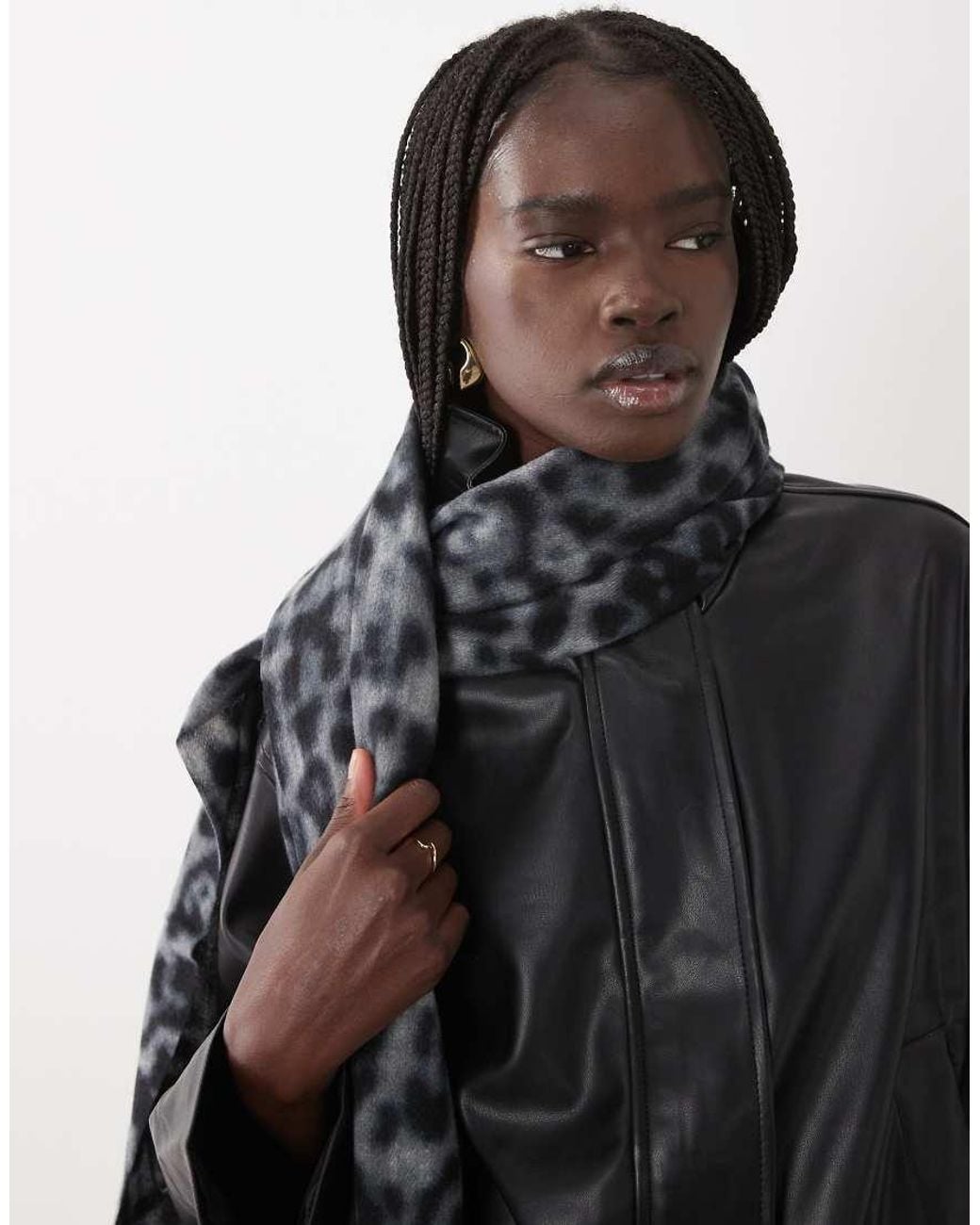Mango Black Knitted Scarf