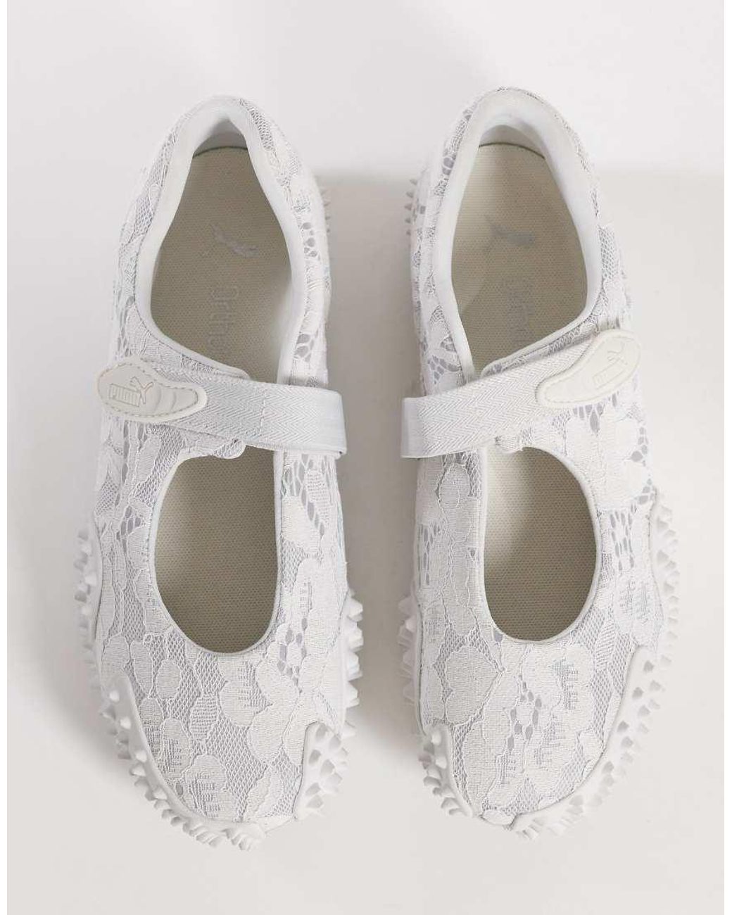 PUMA White Mostro Fey Lace Trainers