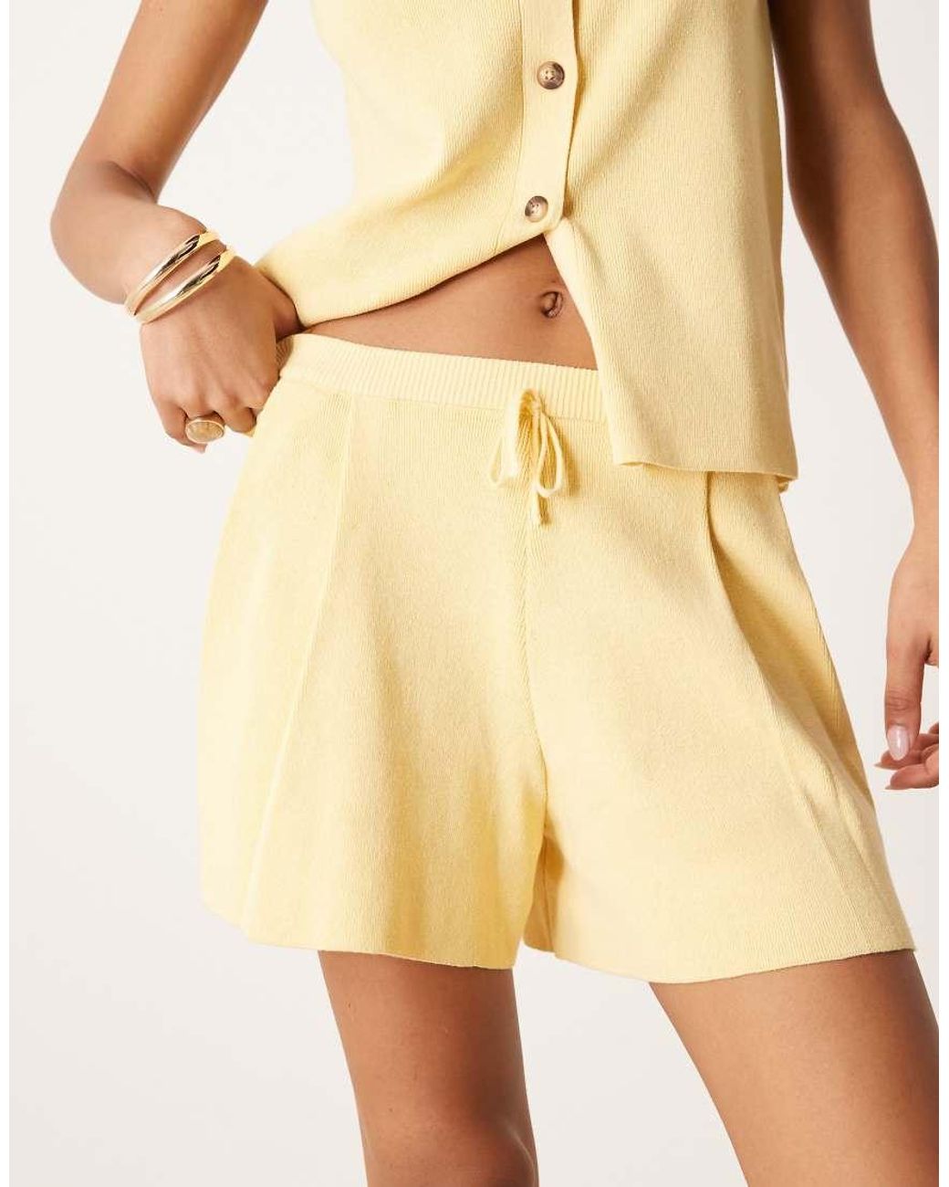 ASOS Natural Knitted Short Co-ord