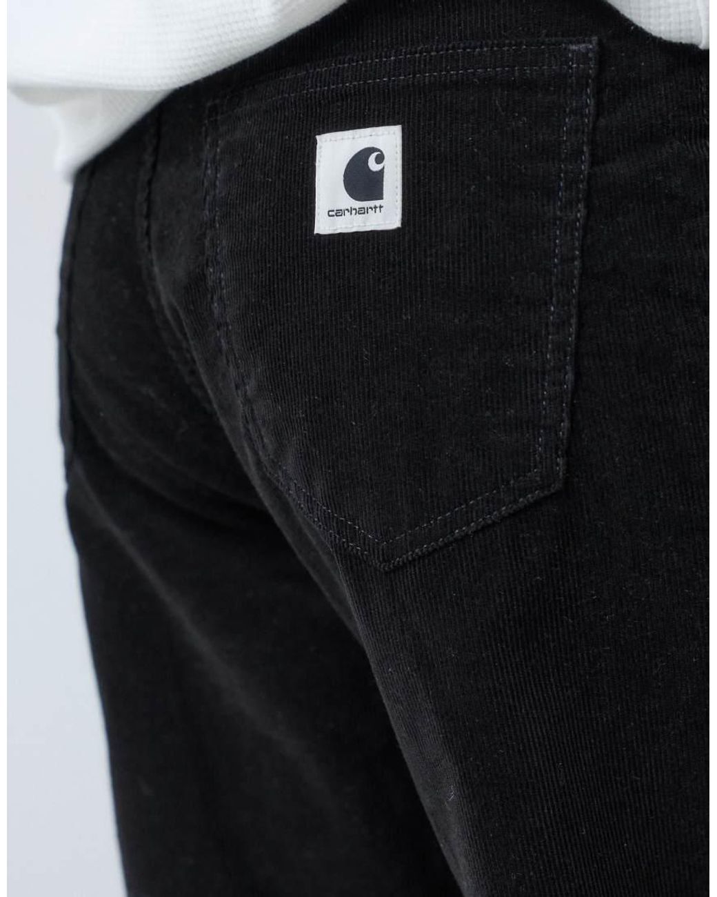 Carhartt White Brandon Loose Fit Thin Corduroy Trousers