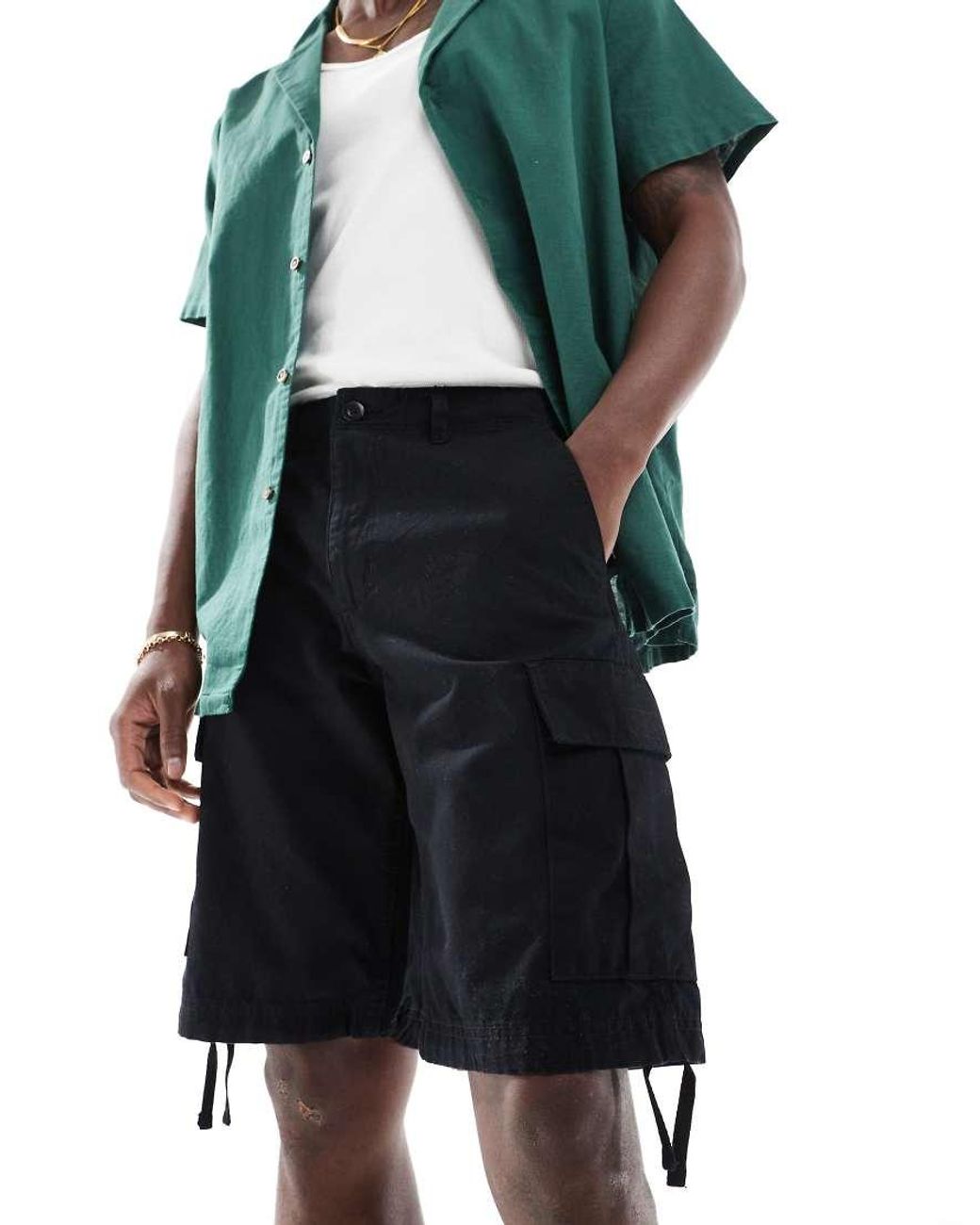 Jack & Jones Cargoshort in het Black voor heren