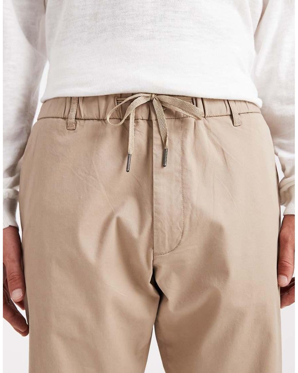 Jack & Jones Natural Relaxed Fit Chino With Drawstring Waist for men