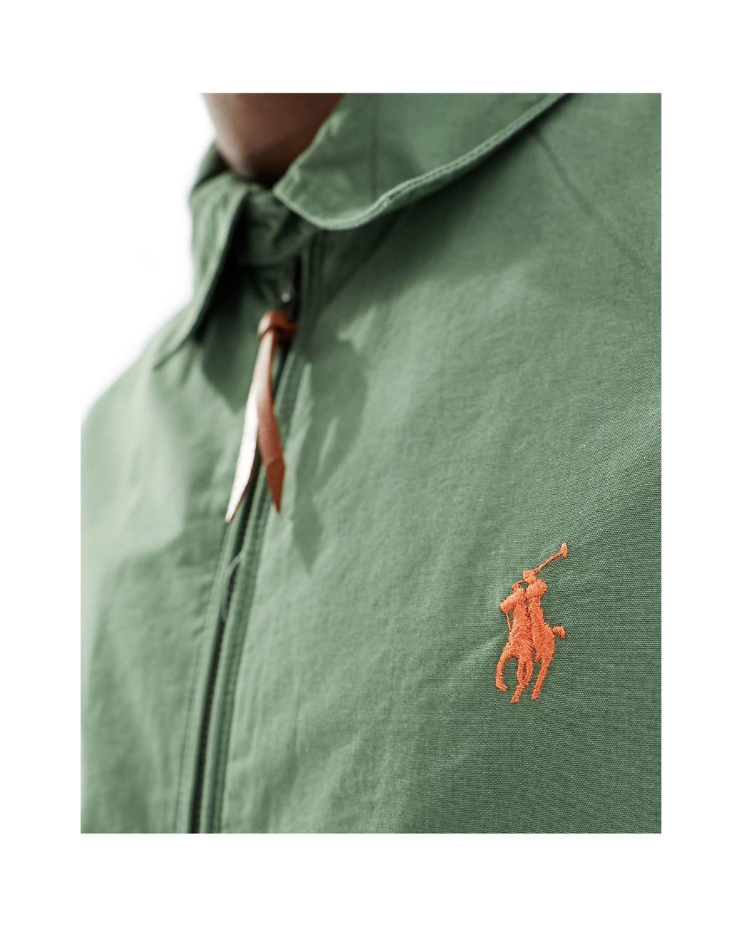 Polo Ralph Lauren Bayport icon logo poplin harrington jacket no fit in mid  green