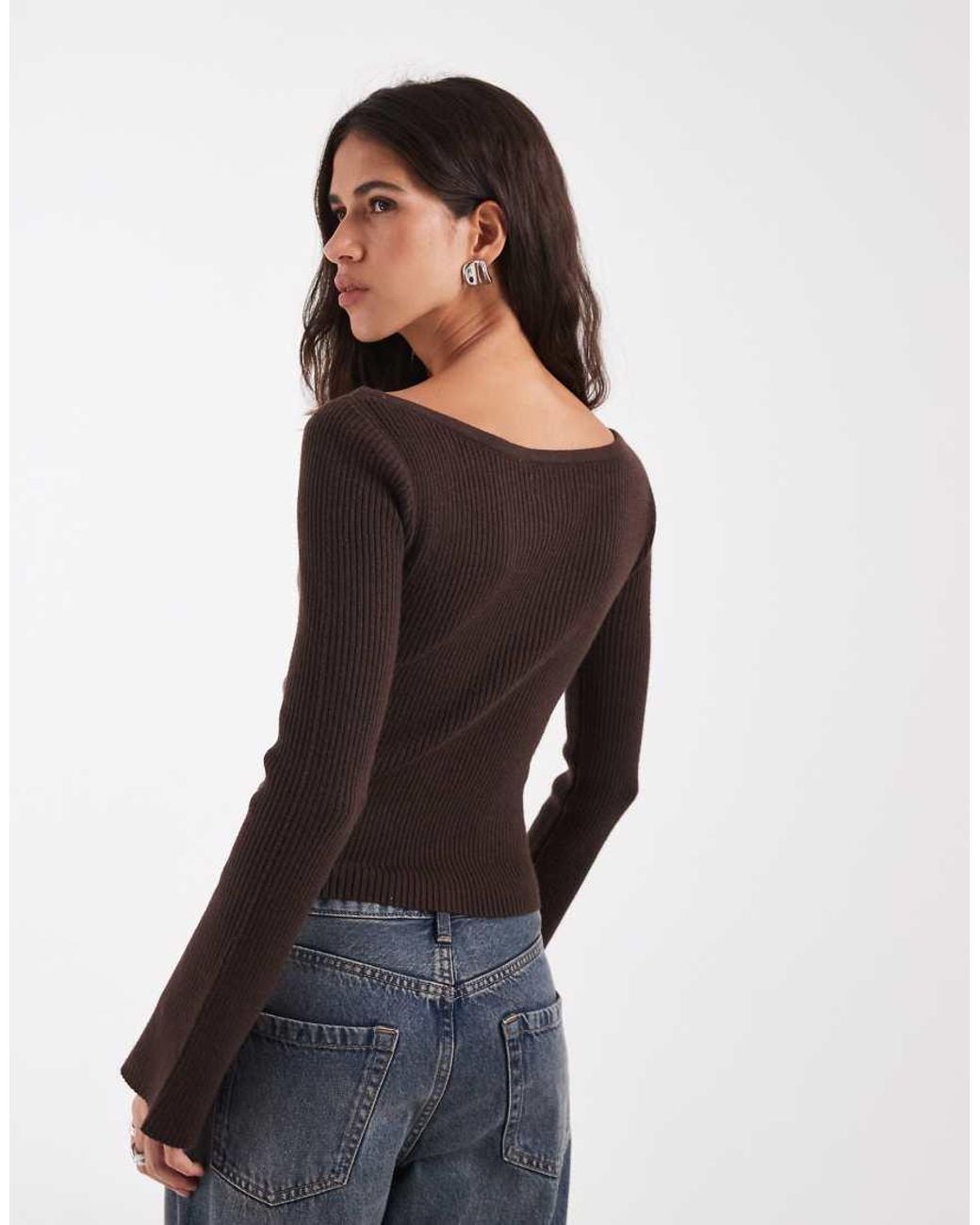 Hollister Black Knitted Slash Neck Jumper