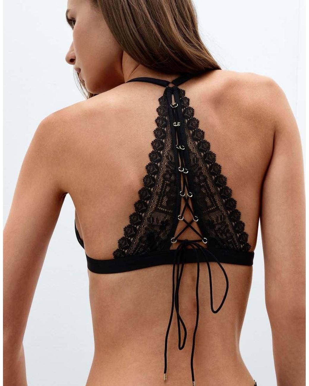 Intimissimi Black Tempting Treat Triangle Bra