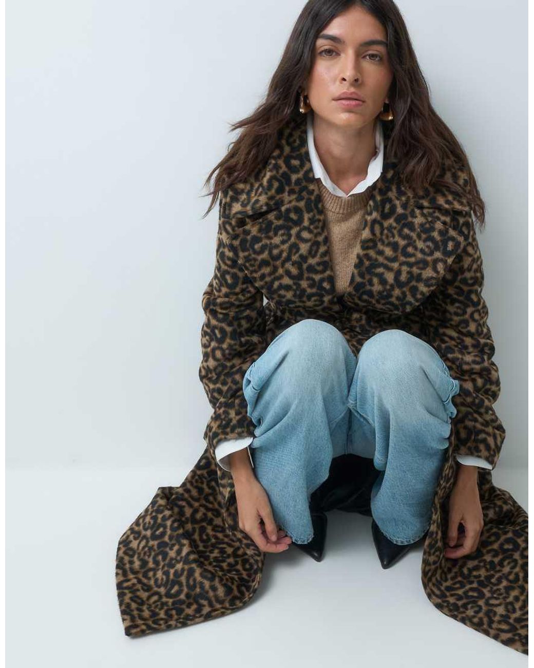 Miss Selfridge Multicolor Wrap Coat