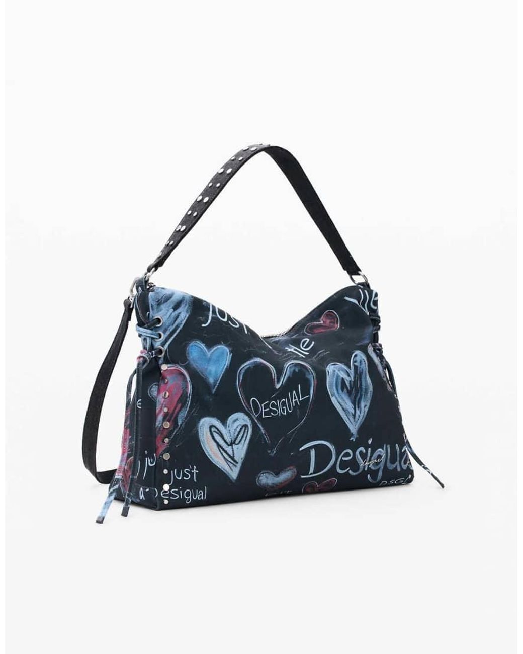 Desigual Blue Large Graffiti Bag