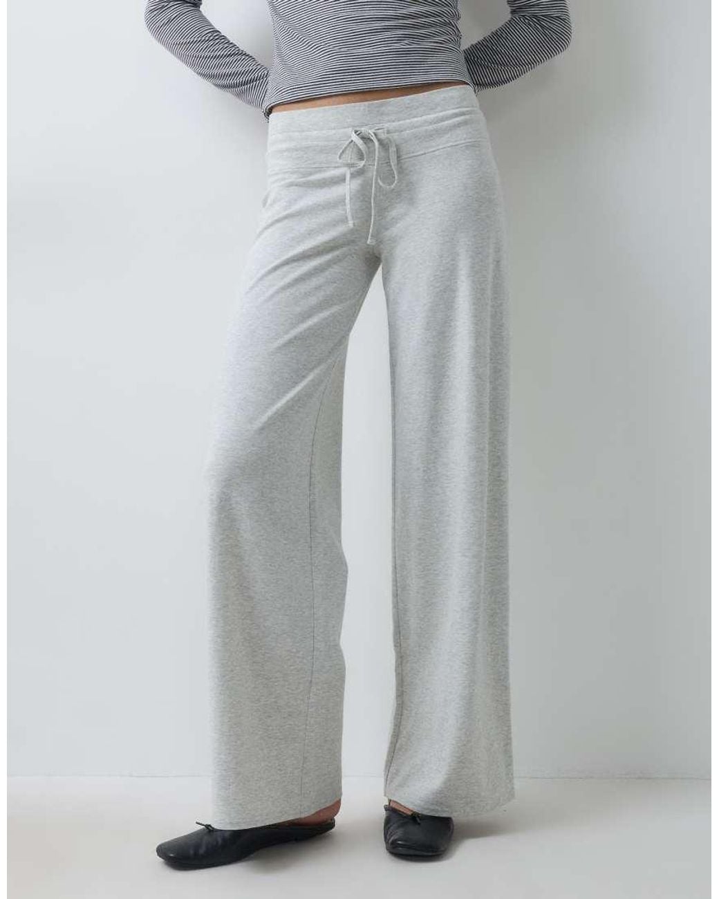 Hollister Gray Cosy Wide Leg Trousers