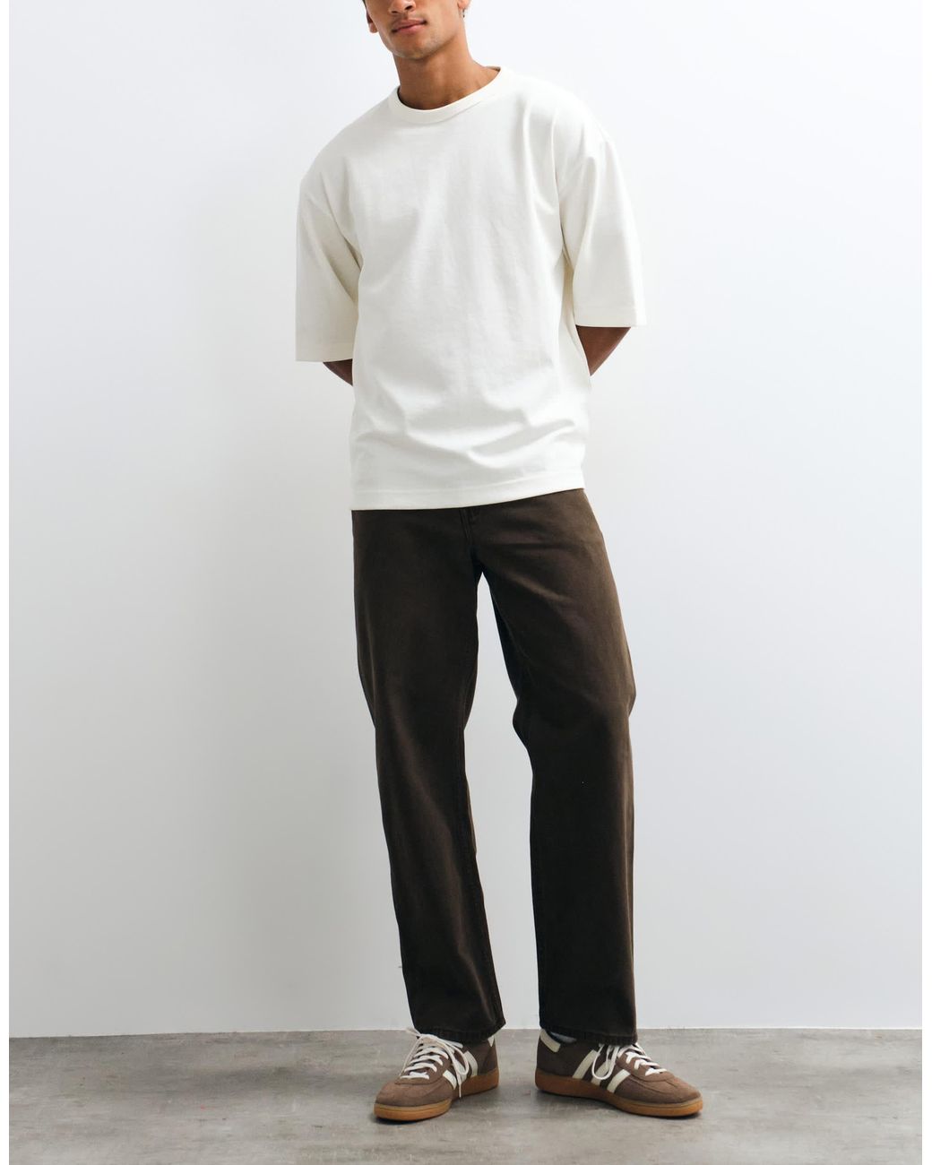 Ray - jean ample SELECTED pour homme en coloris White